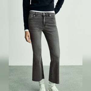 Mango Charcoal Flare Jeans